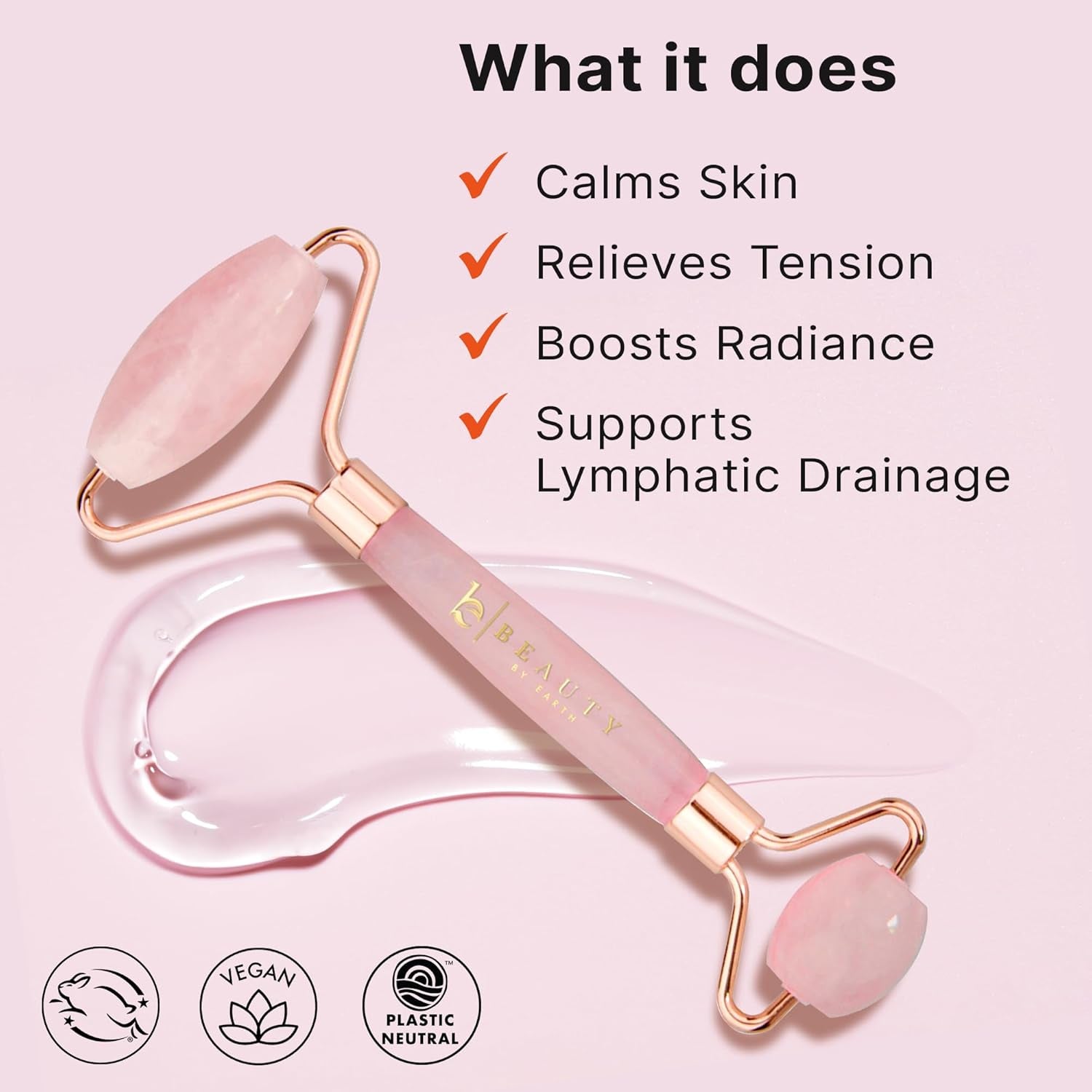 Rose Quartz Face Roller - Relaxation Gifts for Women, Skin Care Tools for Fine Lines and Wrinkles, Teenage Girl Gifts, Beauty Gift Ideas, Face Massager Tools, Facial Tools, Self Care Gifts for Women